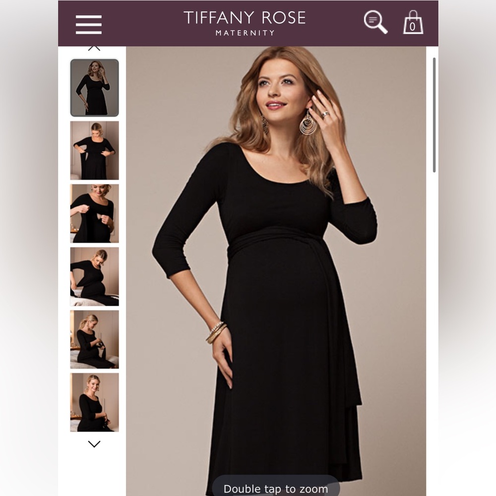 Tiffany Rose Maternity Black Long Sleeve Dress